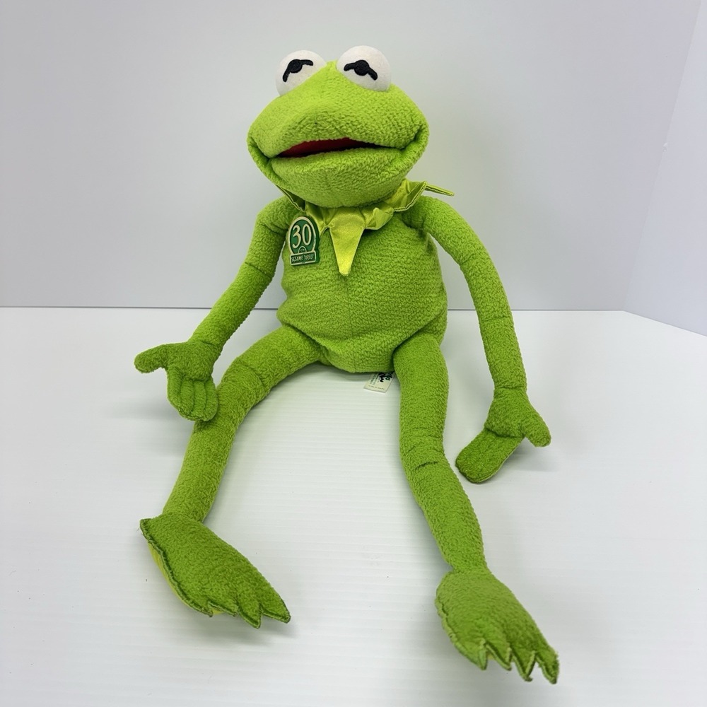 Magic Talking Green Kermit the Frog 30th Anniversary Doll 20" Tall Tyco 1999